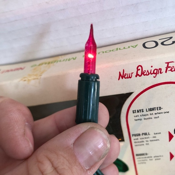 Vtg Carillon 20 Miniature Push-In Lights - Picture 6 of 15